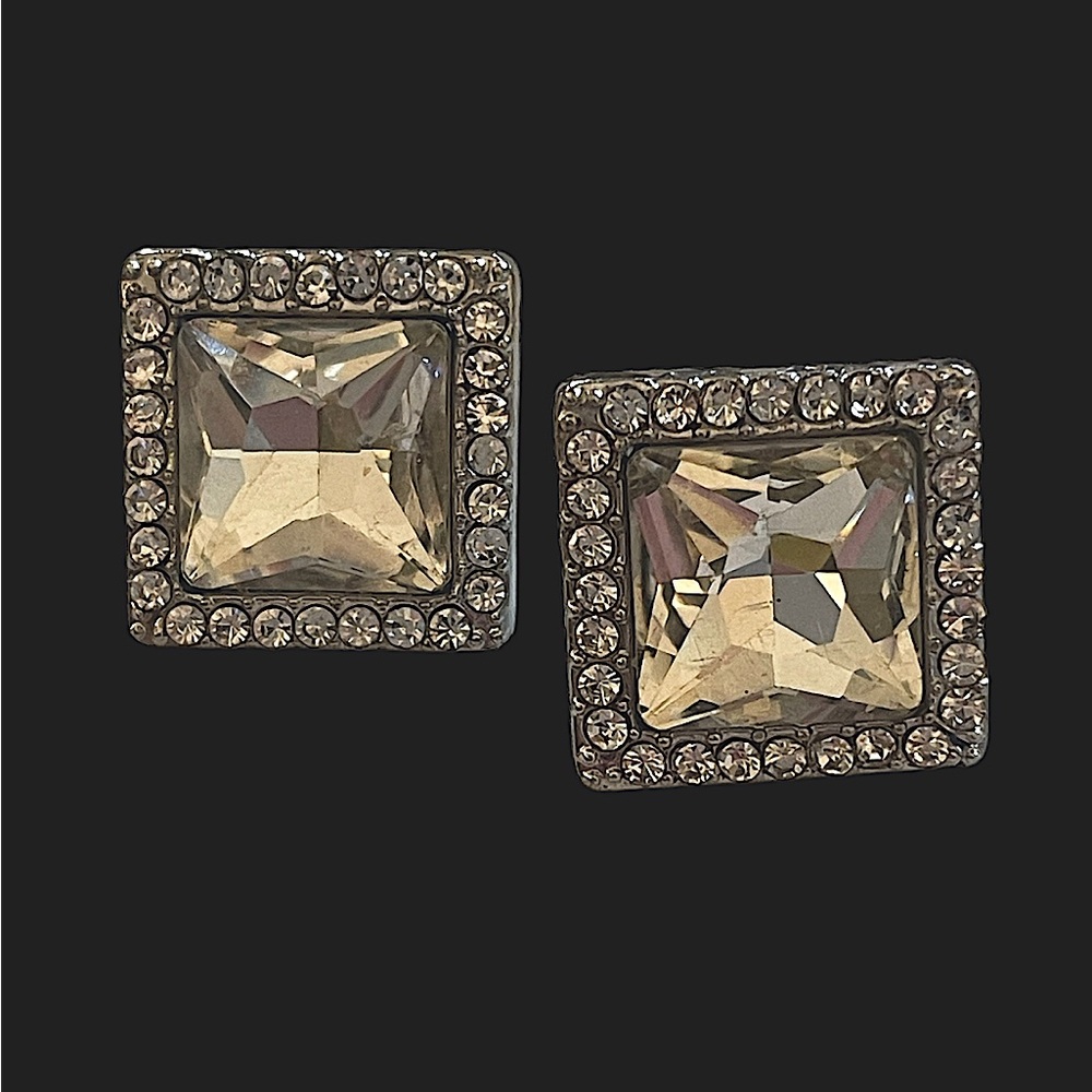 Princess Cut Cz Earrings pierced